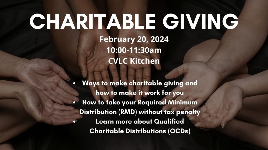 Charitable Giving Workshop Feb 20, 2024